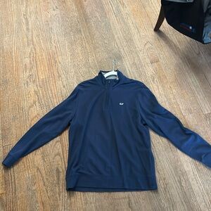 Men’s Navy half zip Vineyard Vines size medium 100% Prima Cotton gently worn